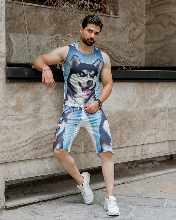 ست ركابي شلوارك مردانه مدل Husky