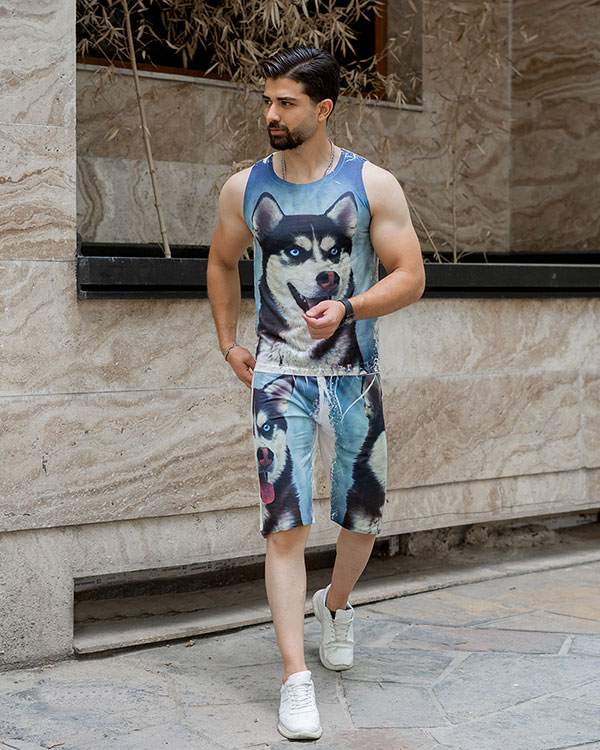 ست ركابي شلوارك مردانه مدل Husky