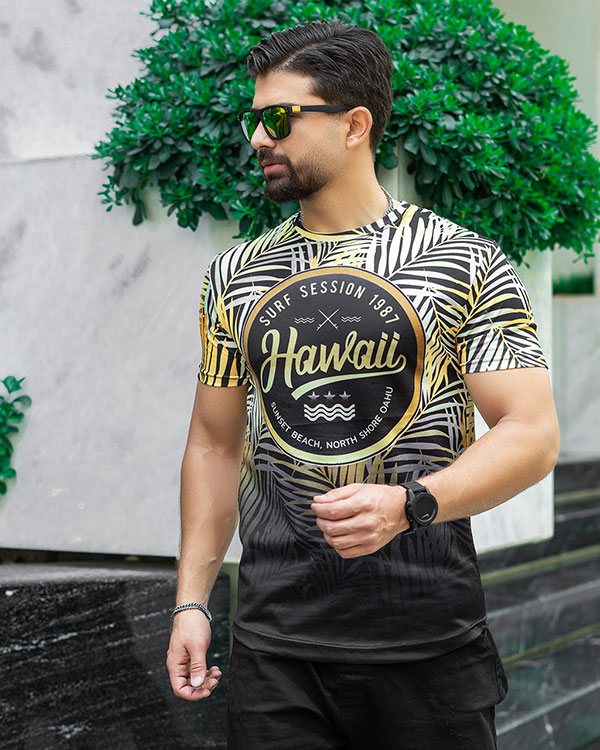 تیشرت مردانه مدل Hawaii