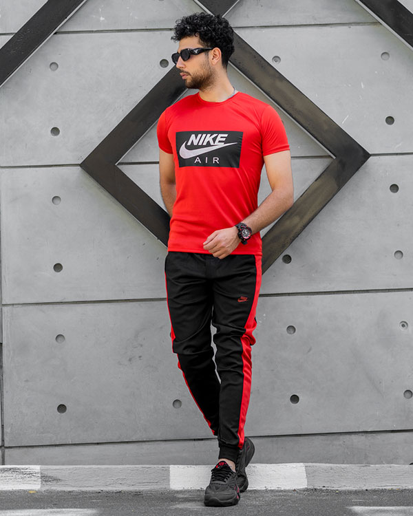 ست تيشرت شلوار Nike Air قرمز مردانه مدلRana