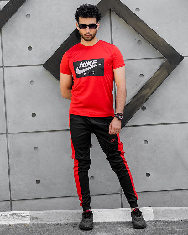ست تيشرت شلوار Nike Air قرمز مردانه مدلRana