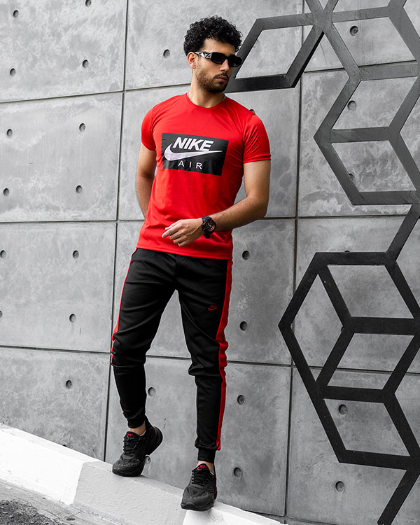 ست تيشرت شلوار Nike Air قرمز مردانه مدلRana