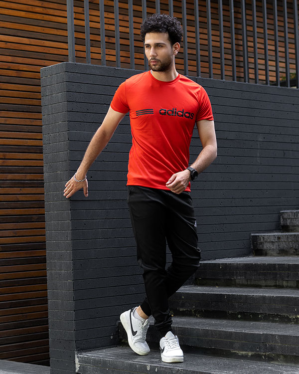 ست تیشرت شلوار Adidas قرمز مردانه مدل Ramin