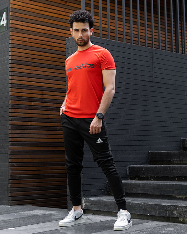 ست تیشرت شلوار Adidas قرمز مردانه مدل Ramin