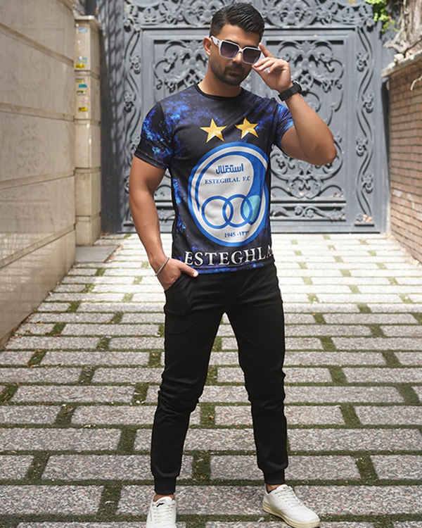ست تیشرت شلوار استقلال مردانه مدل 2 stars