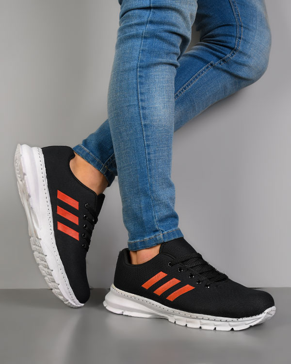 کفش اسپرت مردانه مدل adidas مشکی -قرمز
