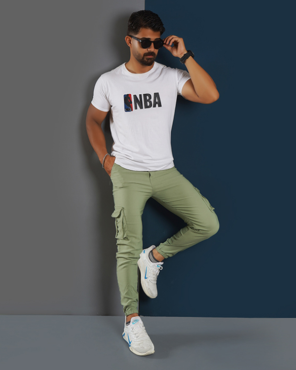 شلوار اسلش سبز مردانه مدل KOMBO