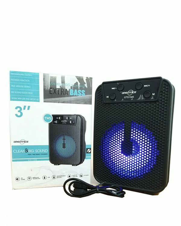 اسپیکر بلوتوثی Greatnice مشکی مدل GTS-1346