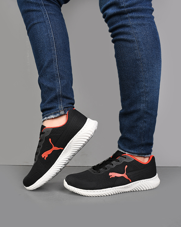 کفش ورزشی مردانه مدل PUMA مشکی - قرمز