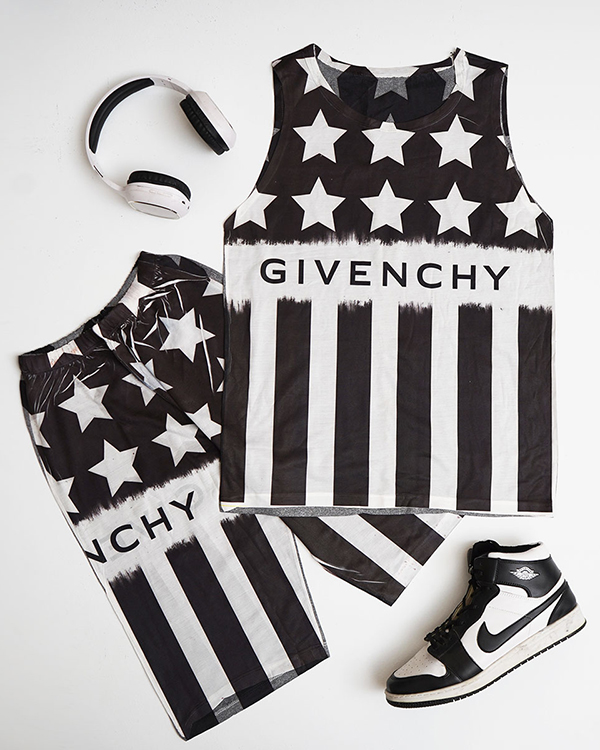 ست رکابی شلوارک مردانه مدل Givenchy