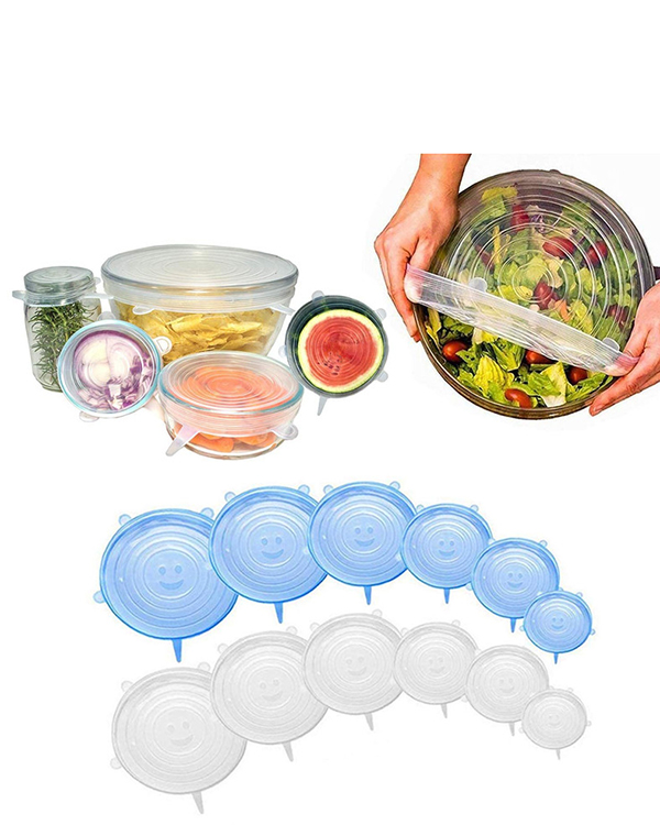 درپوش سیلیکونی ظروف غذا 6 عددی
