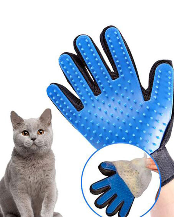 دستکش شانه و ماساژ سگ و گربه تروتاچ مدل Five Finger