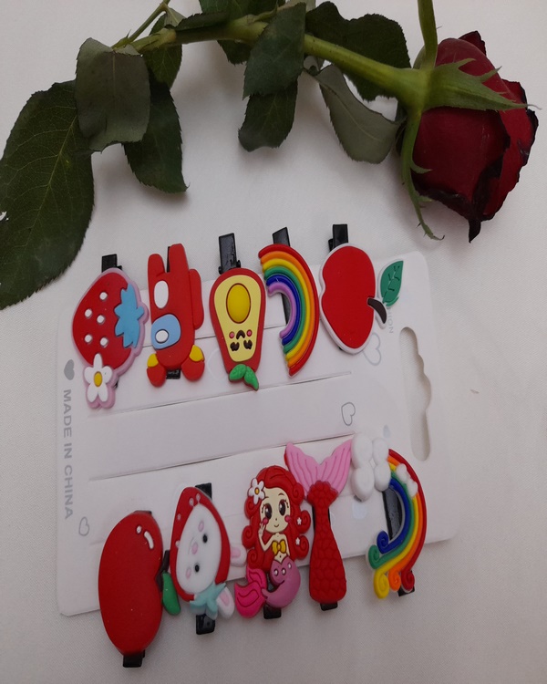 ست گیره مو سیلیکونی دخترانه