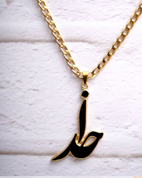 گردنبندطلایی مشکی مدل Khoda