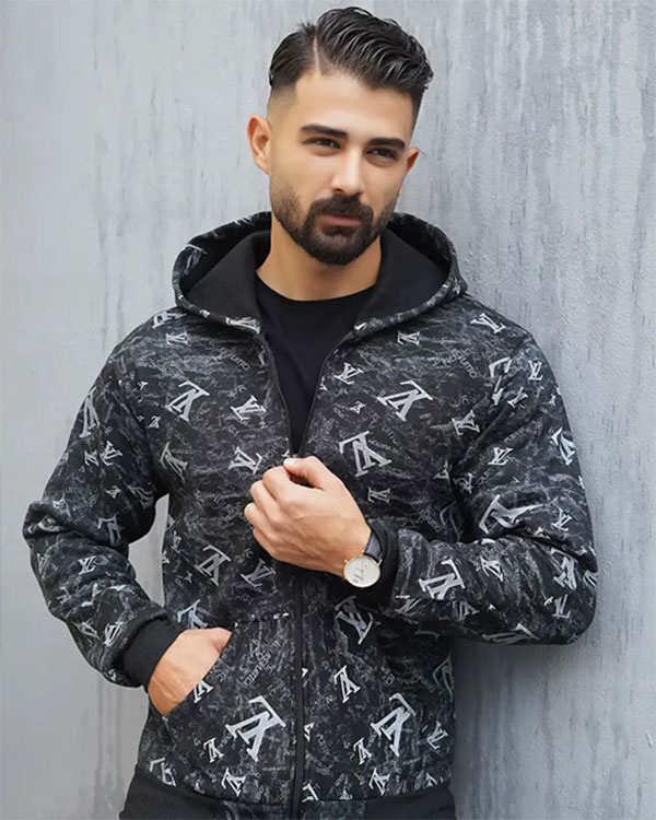 سوییشرت مردانه طرح LV مدل R63