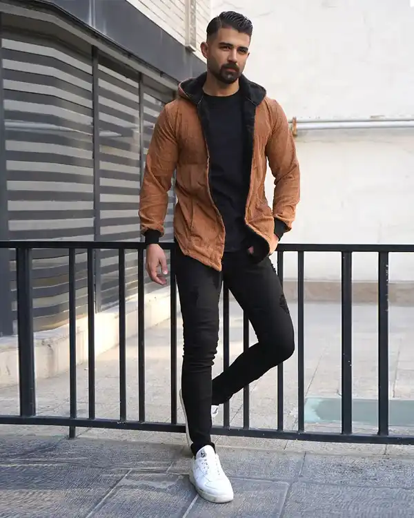 شنل مردانه مخمل کبریتی  مدل Alam