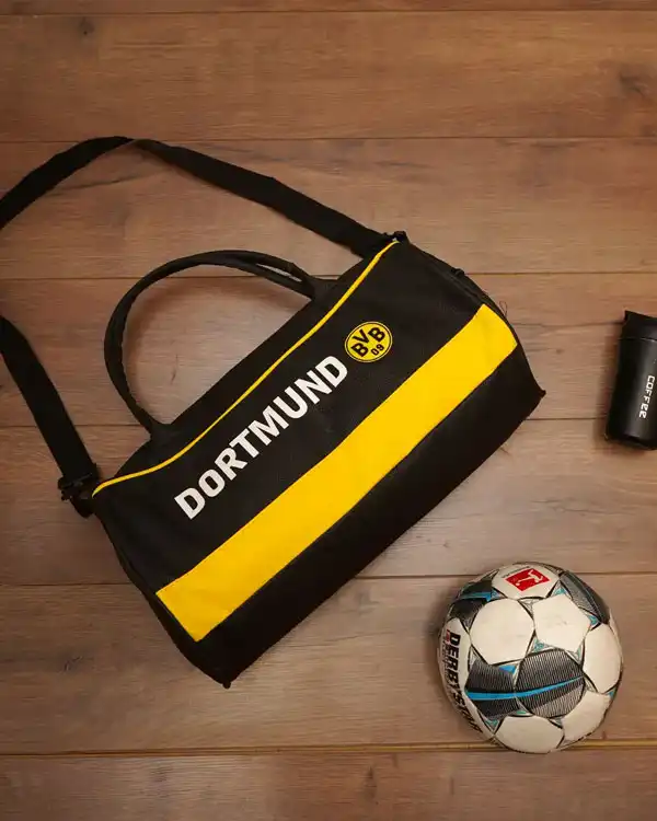 کیف ورزشی مشکی زرد مدل Dortmund