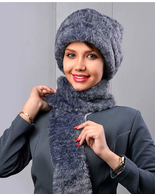 ست شال و کلاه دخترانه مدل SATIA