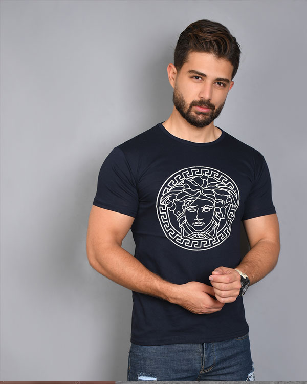 تیشرت (T) مردانه سرمه ای مدل Versace