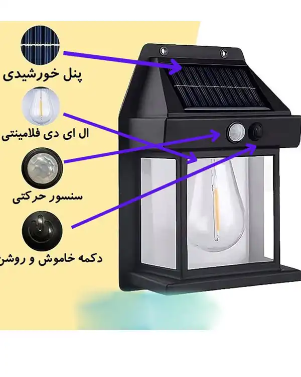 چراغ دیواری خورشیدی سنسوردار