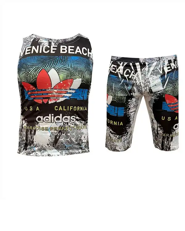 ست رکابی شلوارک مردانه مدل VENICE BEACH