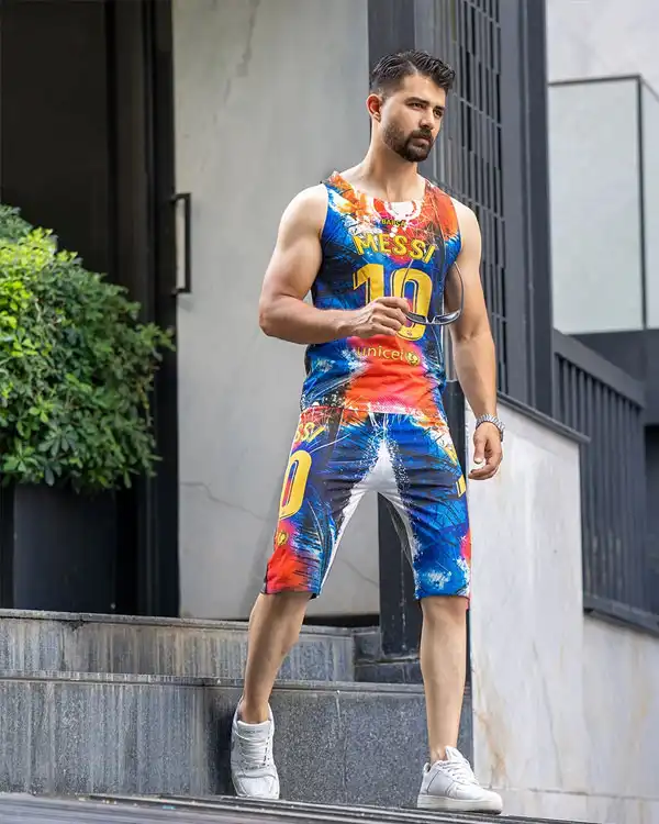 ست رکابی شلوارک مردانه مدل Messi