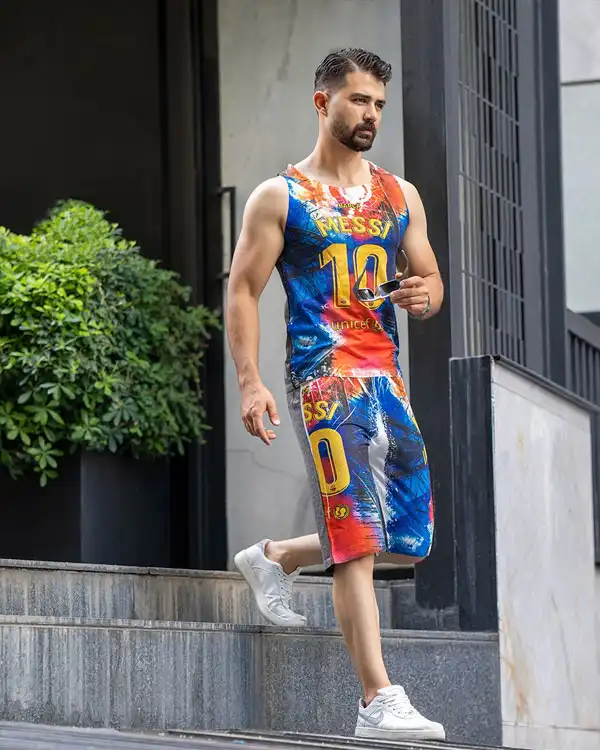 ست رکابی شلوارک مردانه مدل Messi