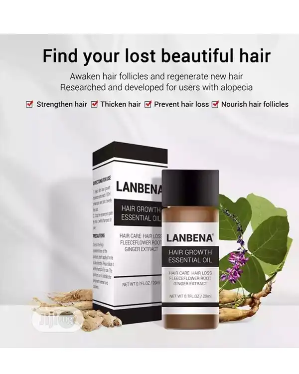 روغن تقویت کننده مو Lanbena مدل ESSENCE GROWTH