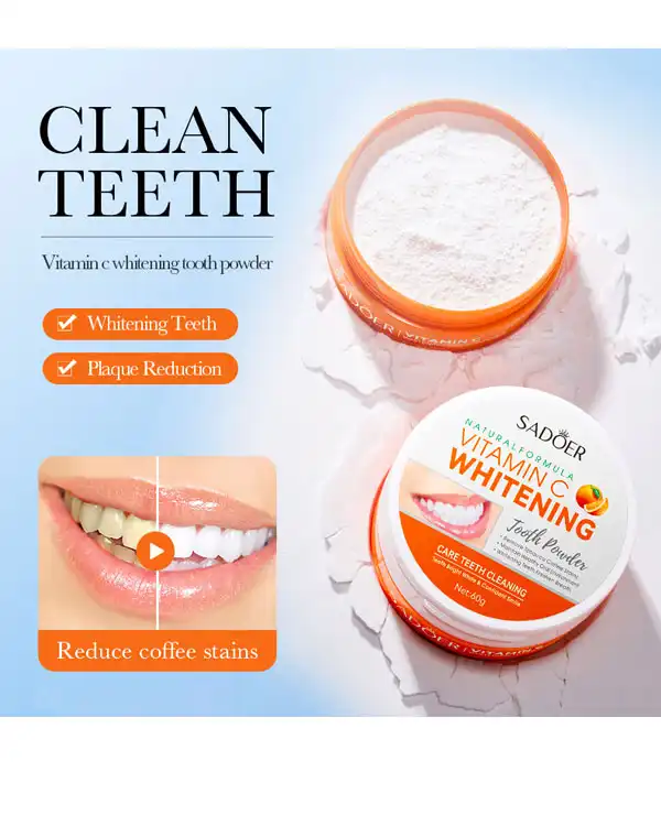 پودر سفیدکننده فوری دندان Sadoer مدل Vitamin C