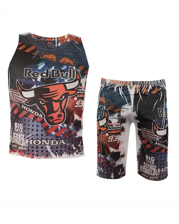 ست رکابی شلوارک مردانه مدل Red Bull