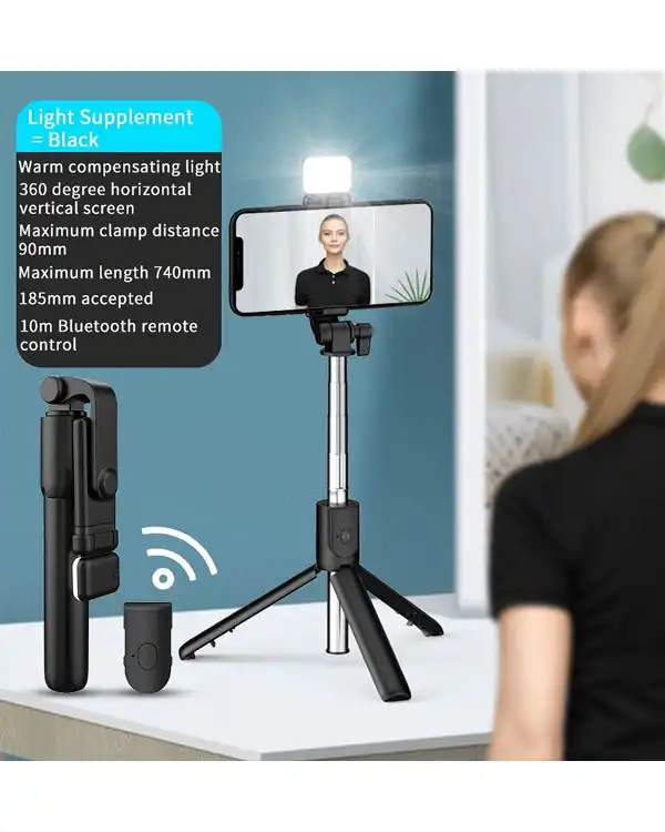 سه پایه و منوپاد موبایل مدل Selfie Stick
