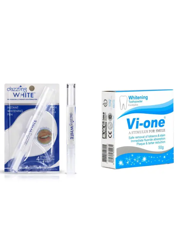 پکیج سفید کننده دندان ( قلم Dazzling White + پودر Vi-ONE)