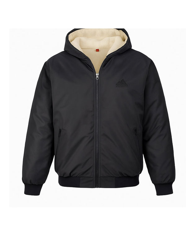 کاپشن مردانه مشکی داخل تمام خز مدل adidas-
