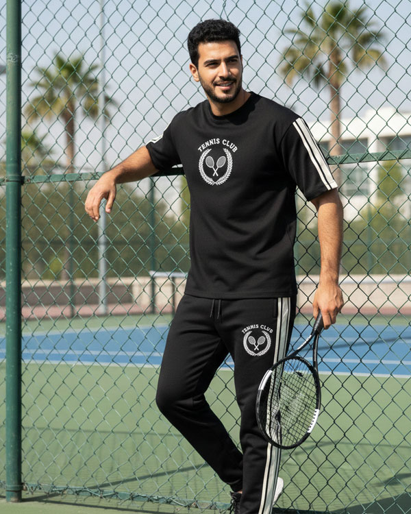 ست تیشرت و شلوار مردانه مدل Tennis Club