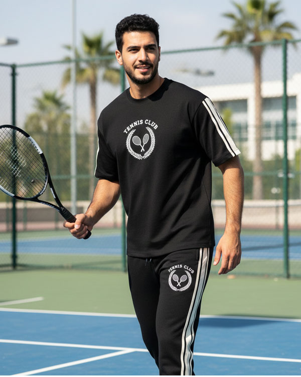ست تیشرت و شلوار مردانه مدل Tennis Club