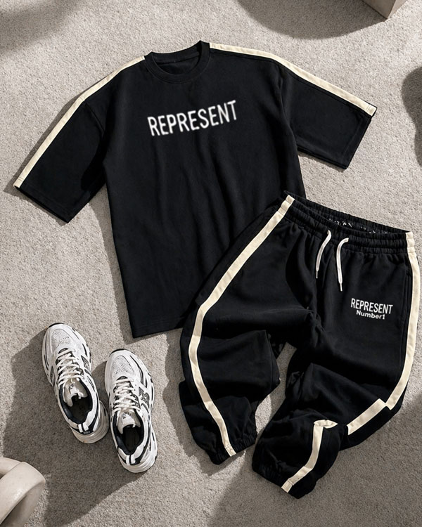 ست تیشرت و شلوار مردانه بنگال کش مدل Reprent