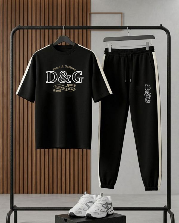 ست تیشرت و شلوار مردانه بنگال کش مدل D&G