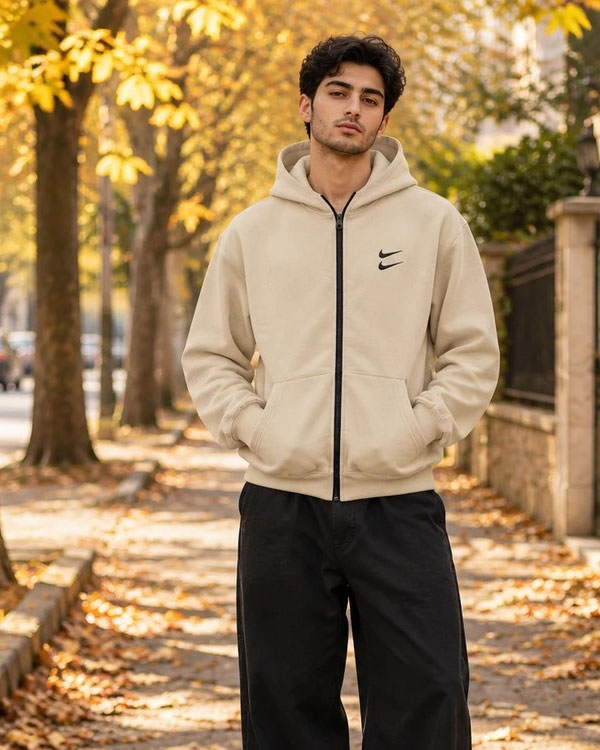سوئیشرت دورس کلاهدار مردانه نایکی مدل Double Nike