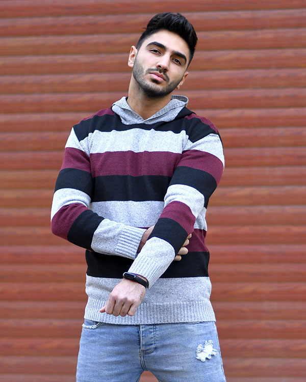 سوئيشرت جلو بسته بافت مردانه مدل ashoda