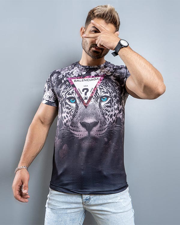 تیشرت مردانه مدل Leopard