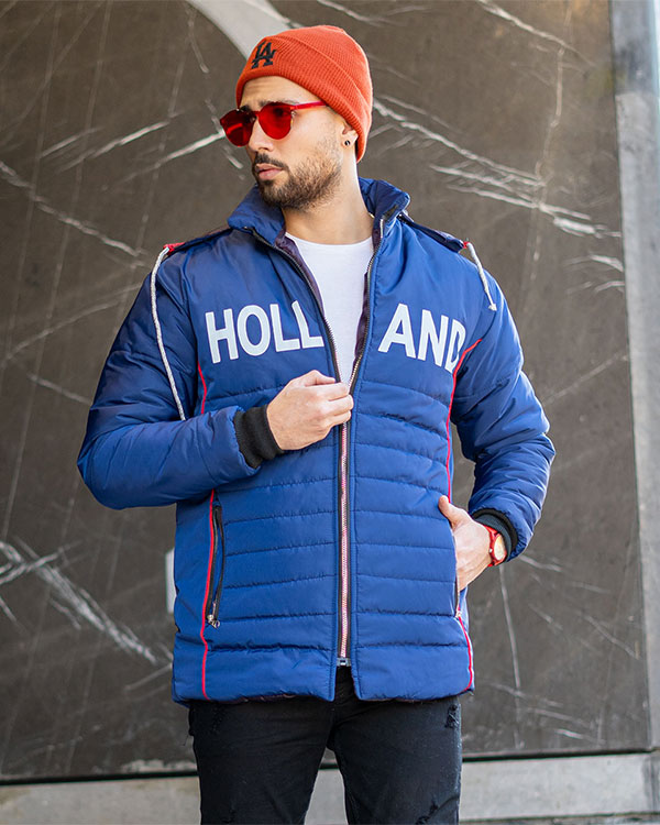 كاپشن مردانه سرمه اي مدلHolland