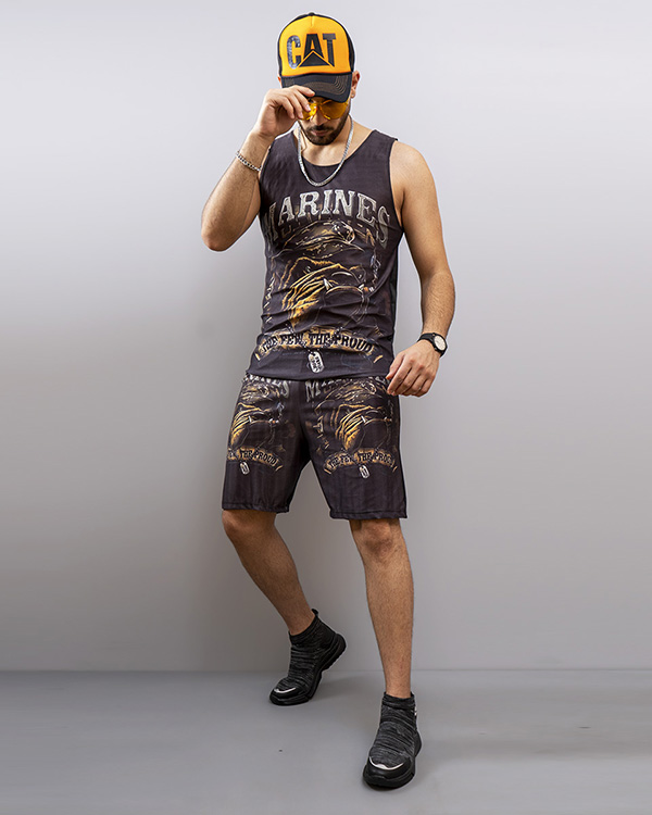 ست ركابي شلوارك مردانه مدل marines