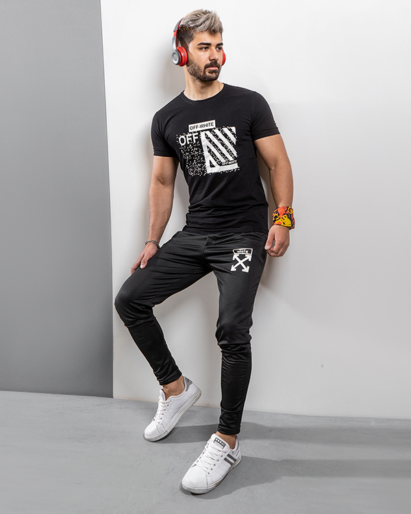 ست تيشرت شلوار OFF-WHITE مردانه مدل SANCHI