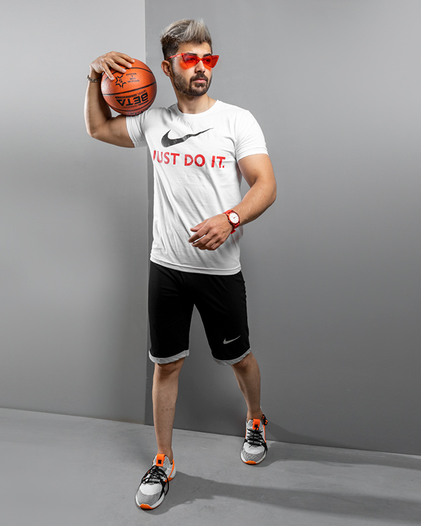 ست تيشرت شلوارك Just Do It مردانه مدل Worsh