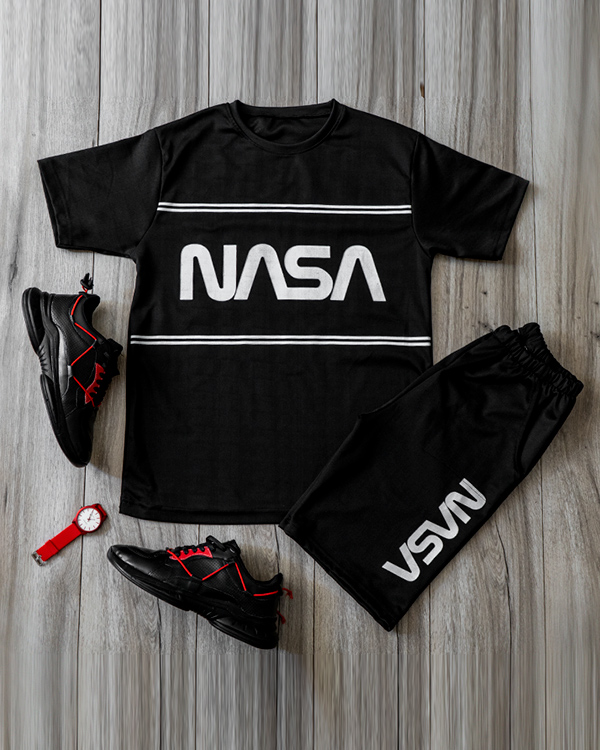 ست تيشرت شلوارك Nasa مردانه مدل Vansa
