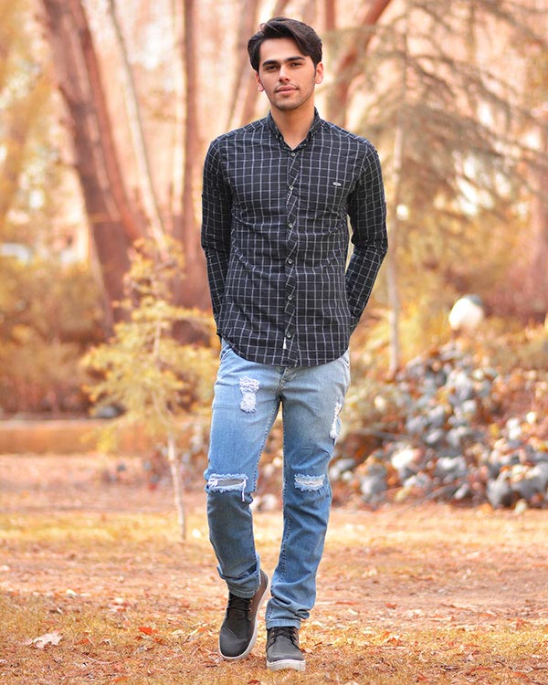 پیراهن مردانه چهارخانه B&L مدل 704