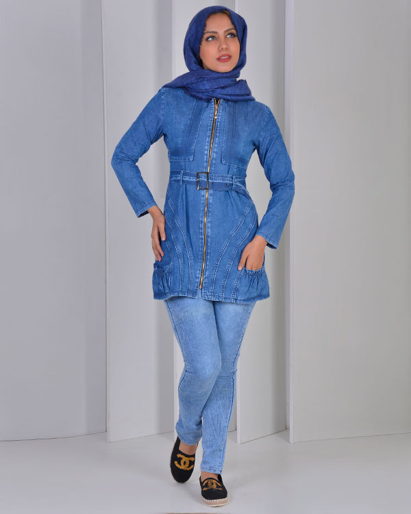 مانتو جین دخترانه مدل 11301