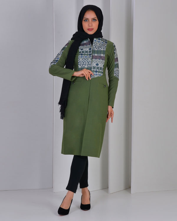 مانتو زنانه سایز بزرگ مدل 11321