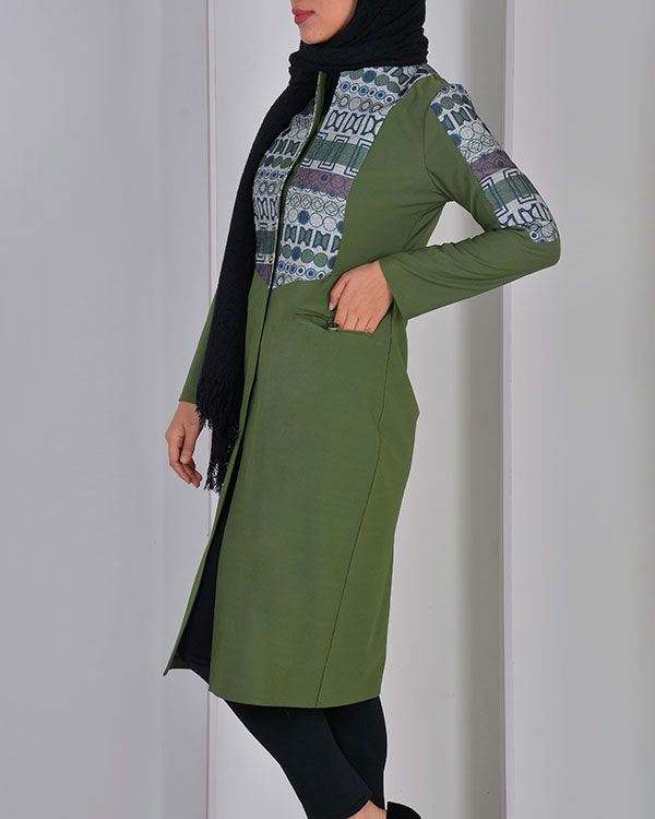 مانتو زنانه سایز بزرگ مدل 11321