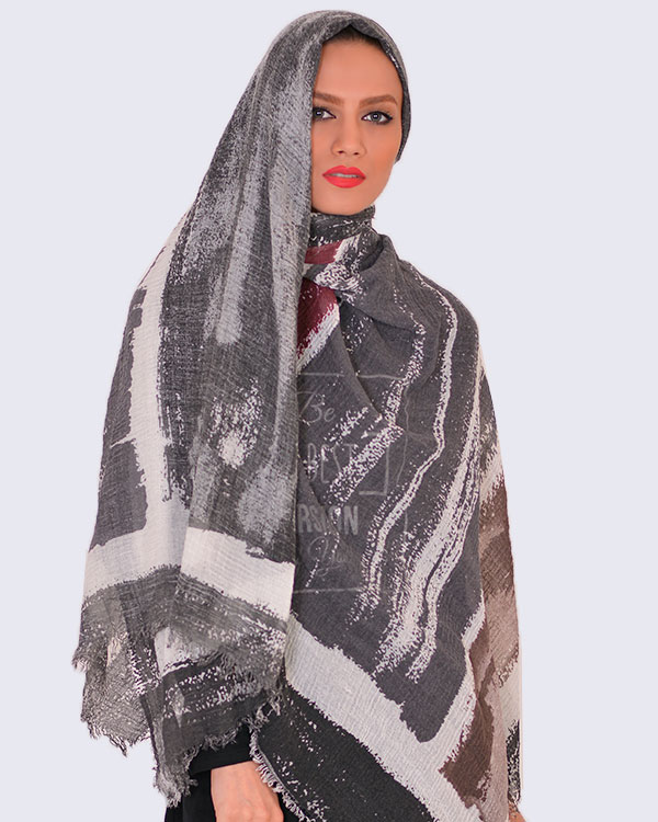 شال نخی آبرنگی مدل 9610